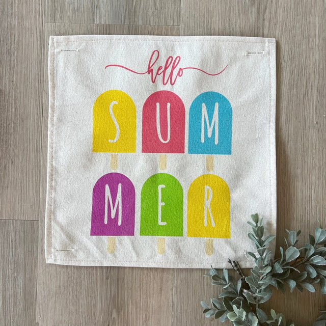 SQUARE Seasonal Panel: Hello Summer Vibes Lazy Days Childhood Memory Hot Melt POPSICLE