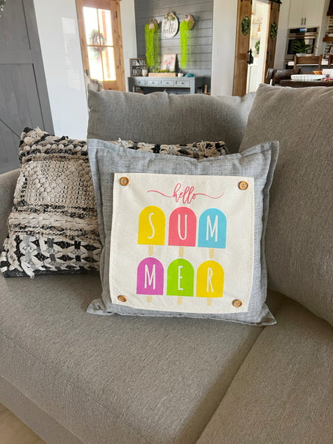 SQUARE Seasonal Panel: Hello Summer Vibes Lazy Days Childhood Memory Hot Melt POPSICLE