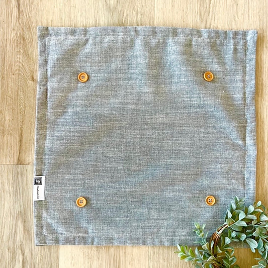 SQUARE Pillow COVER ONLY: Charcoal Gray Grey Pillow Cover; CHARCOAL GREY PILLOW COVER (no insert)