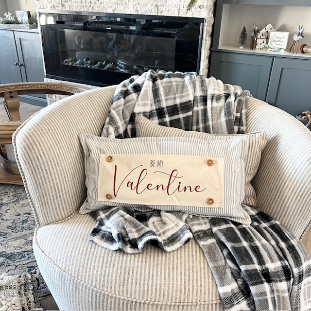 NEW! Custom WINTER 26 Wedding Gift Bundle: 3 seasons + CHARCOAL/GALVINIZED STRIPES pillow + custom last name panel & FLORAL BUNNIES / BE MY VALENTINE / DEER / CUSTOM LAST NAME PANEL