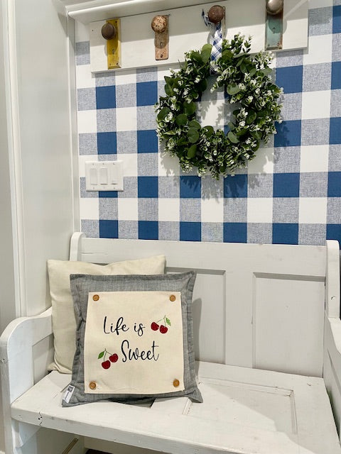 Glitter SQUARE Panel: Cherry LIFE IS SWEET
