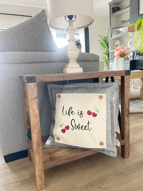 Glitter SQUARE Panel: Cherry LIFE IS SWEET