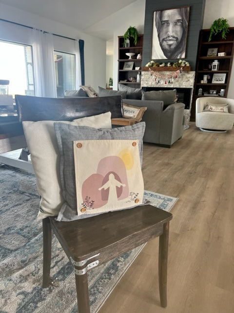 Square Panel: Spring, Easter, Religious, Pastel, CHRIST TOMB