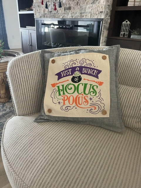 SQUARE Holiday Panel: Fall, Autumn Halloween Witches Brew Caldron HOCUS POCUS