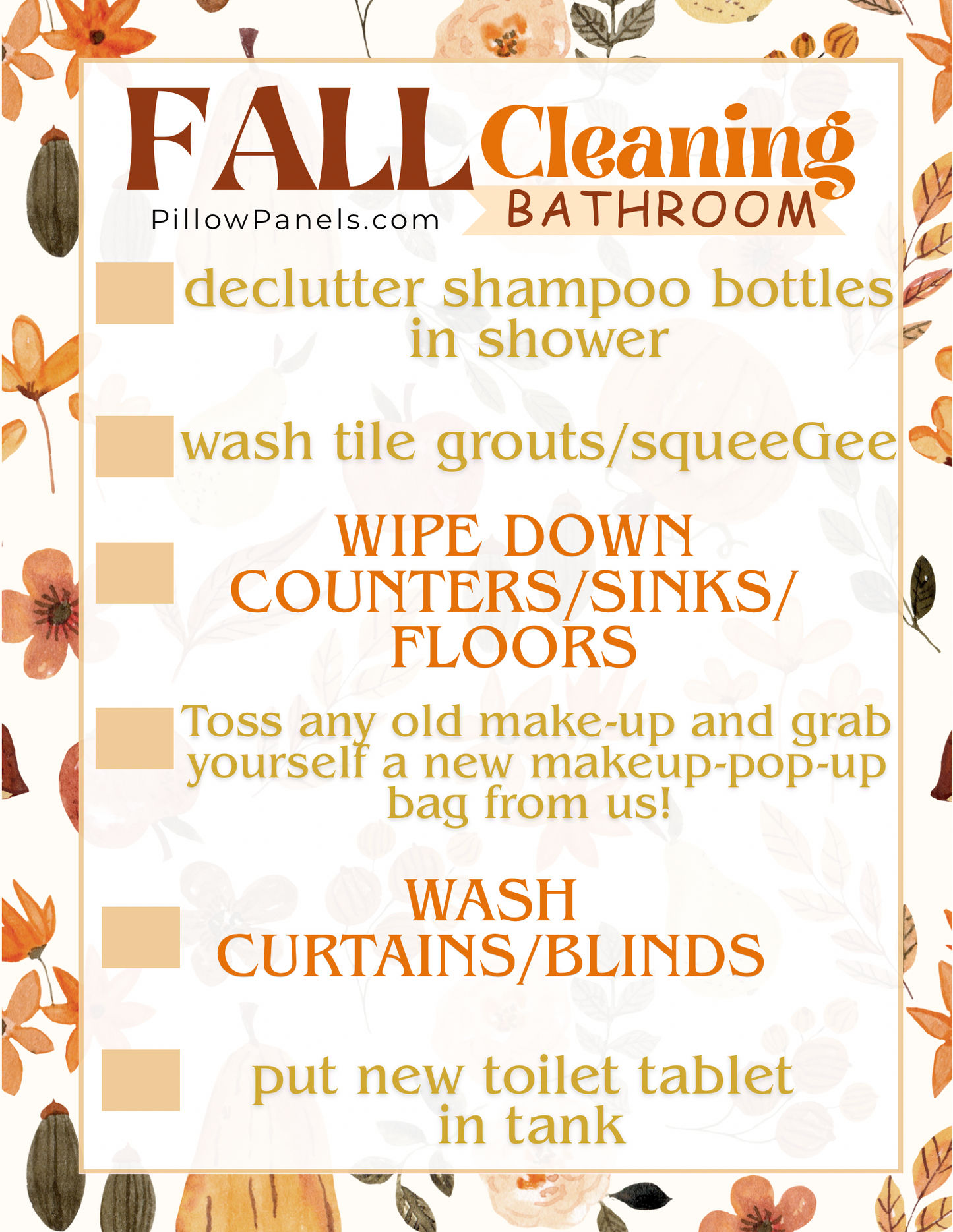 FREEBIE Tip eCard:  FALL CLEANING: BATHROOM