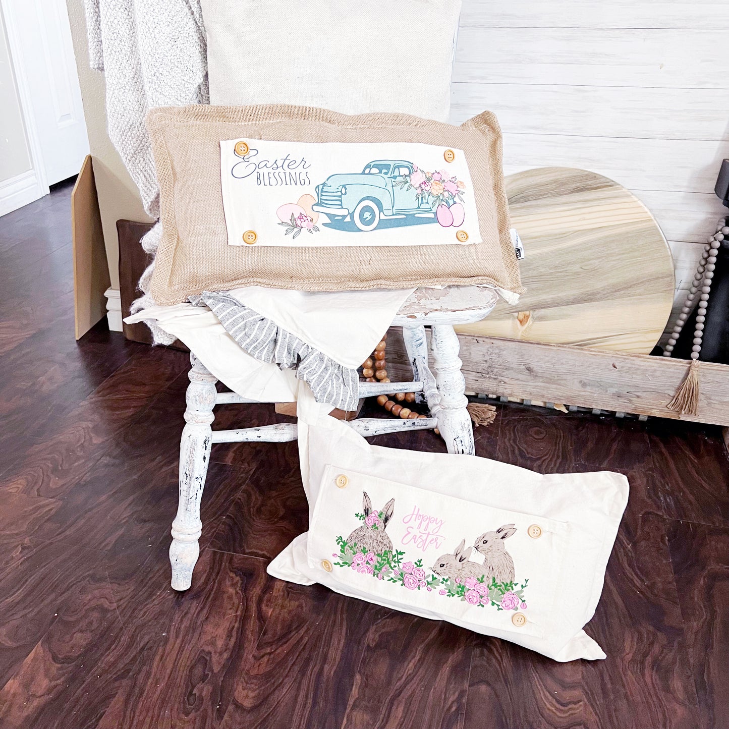 Easter Bundle Panels (4 pack) SAVE!!!: PASTEL EGGS / EASTER TRUCK / CARROTS / FLORAL BUNNIES