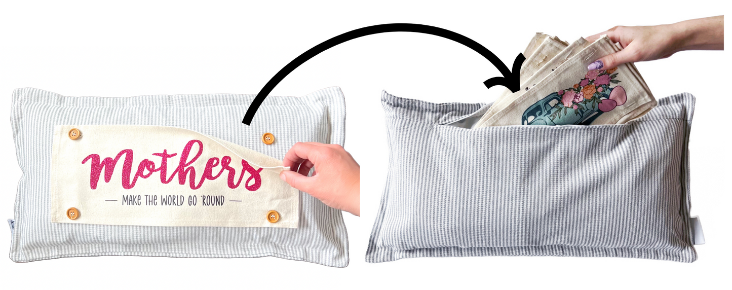 Glitter Holiday Panel: Spring, Gift; Mom Her MOTHER'S DAY MAKE THE WORLD GO ROUND