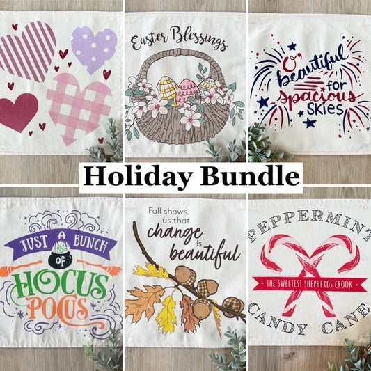 Bundle Deal: Square Holiday Bundle (6 pack) SAVE!!!: HEARTS, EASTER BASKET, SPACIOUS SKIES, HOCUS POCUS, ACORN BRANCH, CANDY CANES