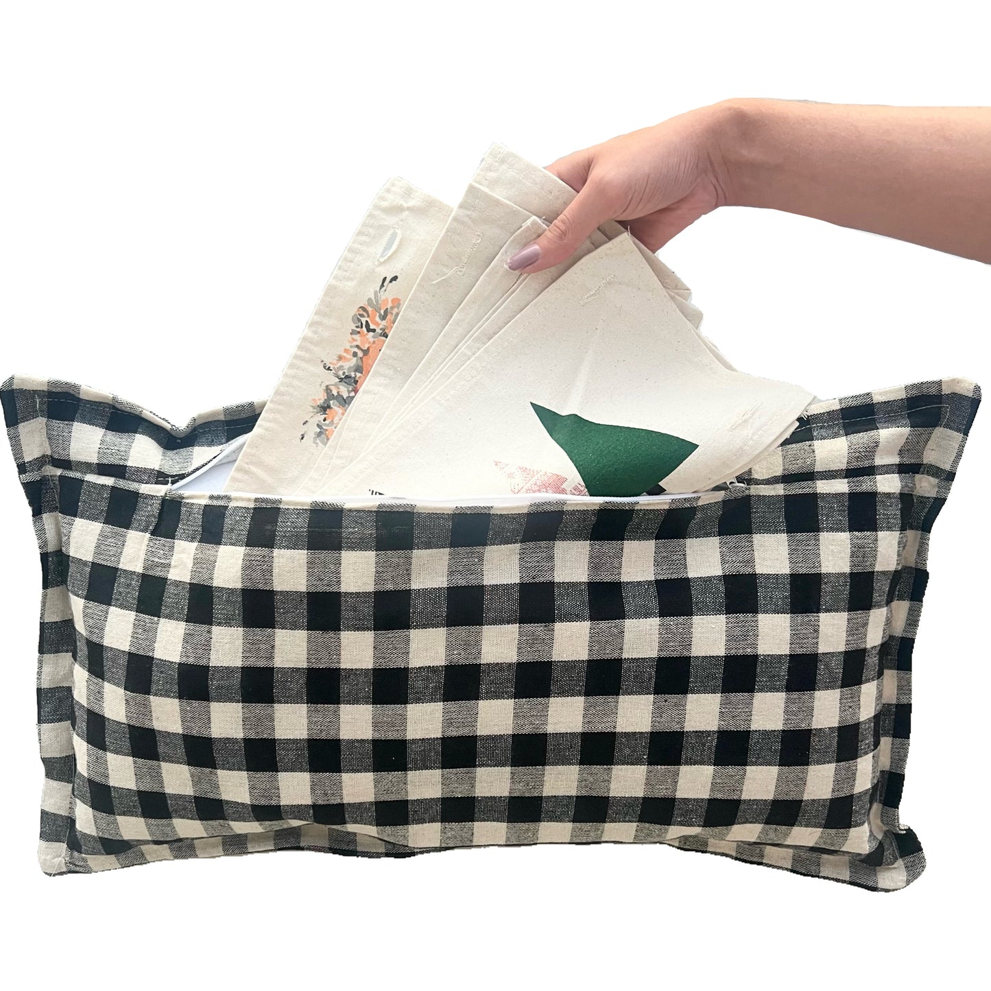 Pillow ONLY (with fluffy insert): Buffalo Check Gingham