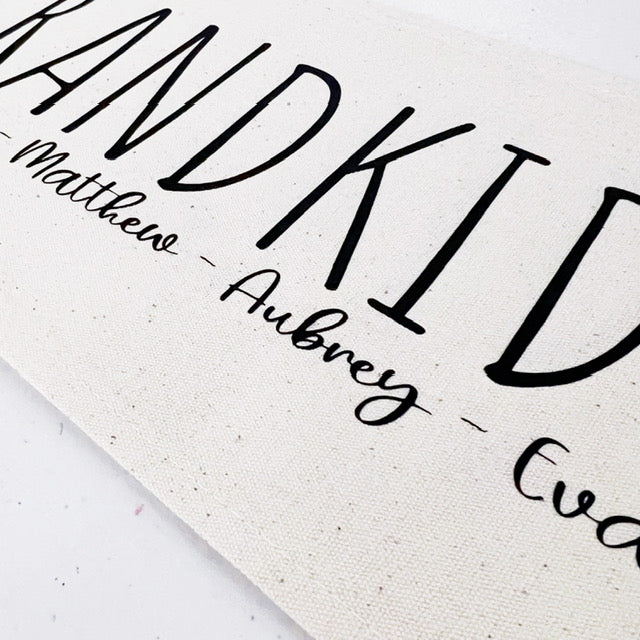 GIFT GUIDE: BEST GIFT FOR GRAMMA'S, NANA, MIMI, NONNIE, OMA! Custom Memory Panel: Grandkids/Nana/Mimi/Aunt Name/Grandma Mother's Day Mom Gift, GRANDBLESSINGS PANEL