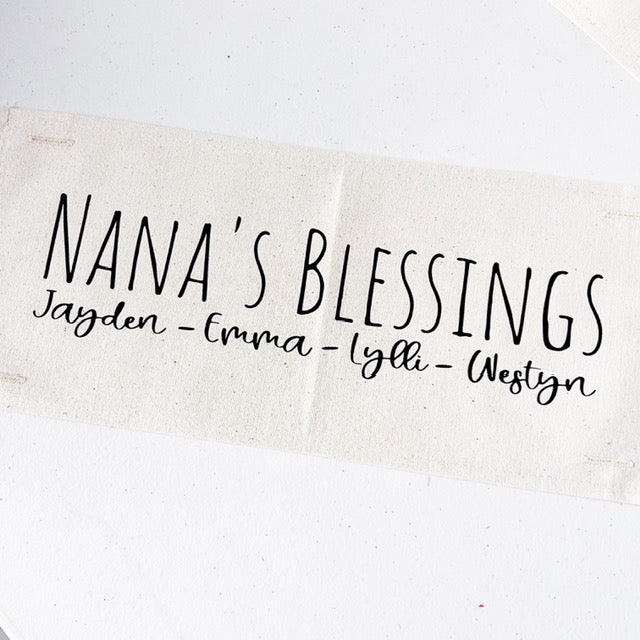 GIFT GUIDE: BEST GIFT FOR GRAMMA'S, NANA, MIMI, NONNIE, OMA! Custom Memory Panel: Grandkids/Nana/Mimi/Aunt Name/Grandma Mother's Day Mom Gift, GRANDBLESSINGS PANEL