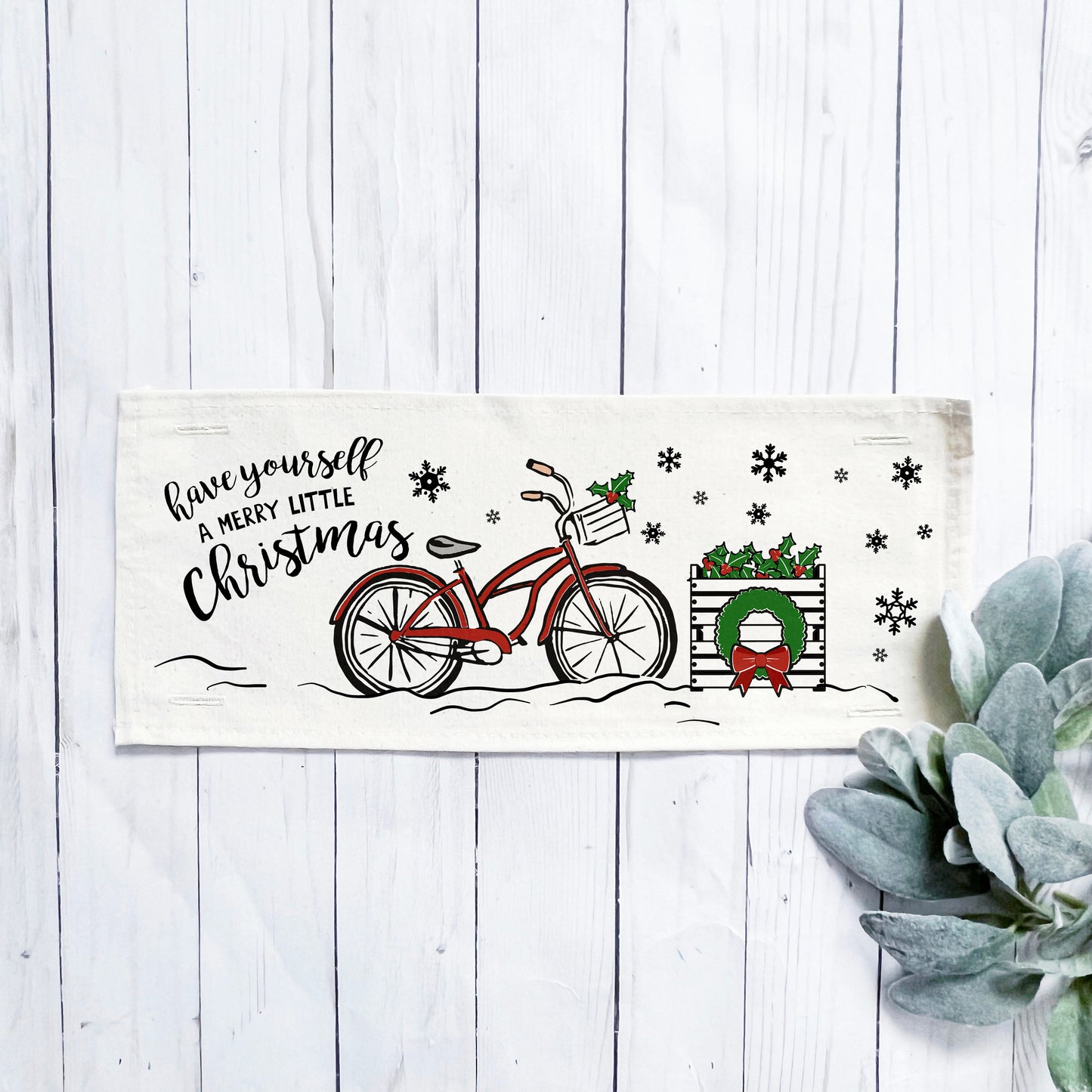 Holiday Panel: Winter; Christmas Bike