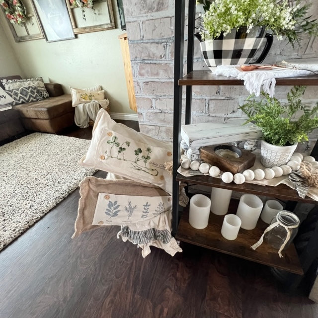 Botanical Panel: Basil, Mother's Day Rosemary, Oregano, Dill Spring, Neutral Summer; SAGE GARDEN HERBS