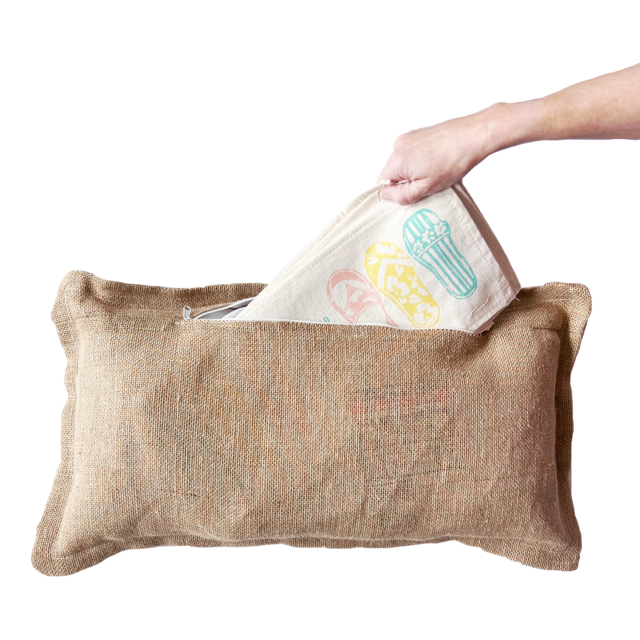 SEASONAL BUNDLE SET: Burlap Idaho Potato Farm Sack Bag Pillow (comes with insert and these 4 panels inside back pocket); Winter Spring Summer Fall Autumn: DEER, BUNNY HOP EASTER, HOME SWEET HIVE BEE, THANKFUL PUMPKINS,