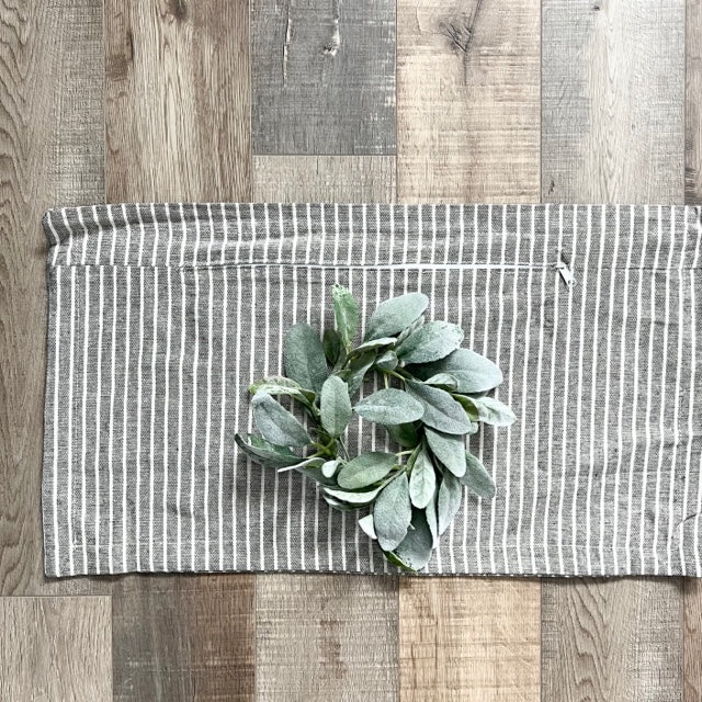 COVER ONLY: DARK CHARCOAL/CREAM STRIPES COVER (no insert)