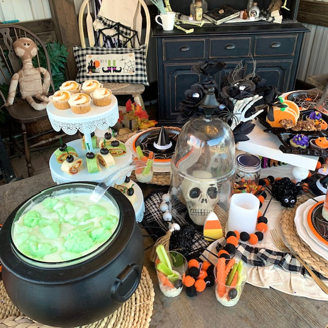PARTY PACKAGE BUNDLE: Holiday Panel Halloween October Fall Autumn: Trick or Treat / Smell My Feet + BUFFALO CHECK RUNNER