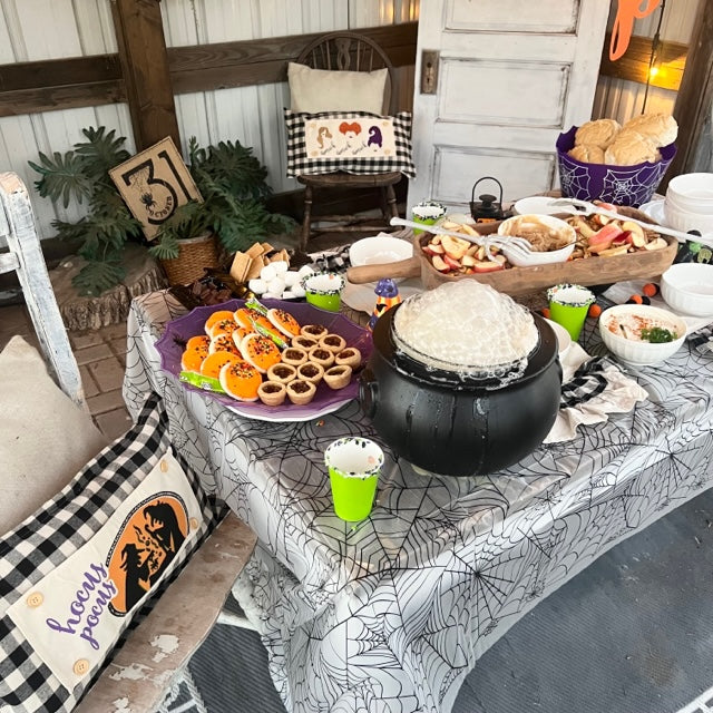PARTY PACKAGE BUNDLE: Holiday Panel Halloween October Fall Autumn: Trick or Treat / Smell My Feet + BUFFALO CHECK RUNNER