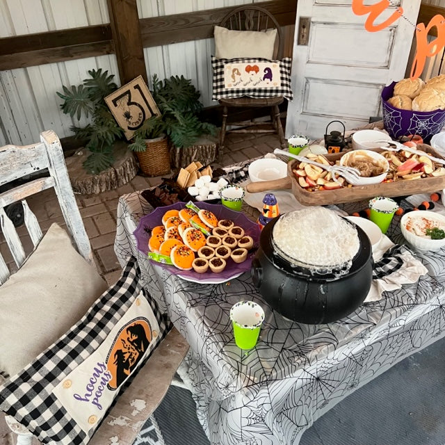 PARTY PACKAGE BUNDLE: Holiday Panel Halloween October Fall Autumn: Trick or Treat / Smell My Feet + BUFFALO CHECK RUNNER