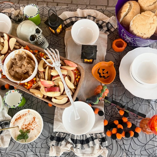 PARTY PACKAGE BUNDLE: Holiday Panel Halloween October Fall Autumn: Trick or Treat / Smell My Feet + BUFFALO CHECK RUNNER