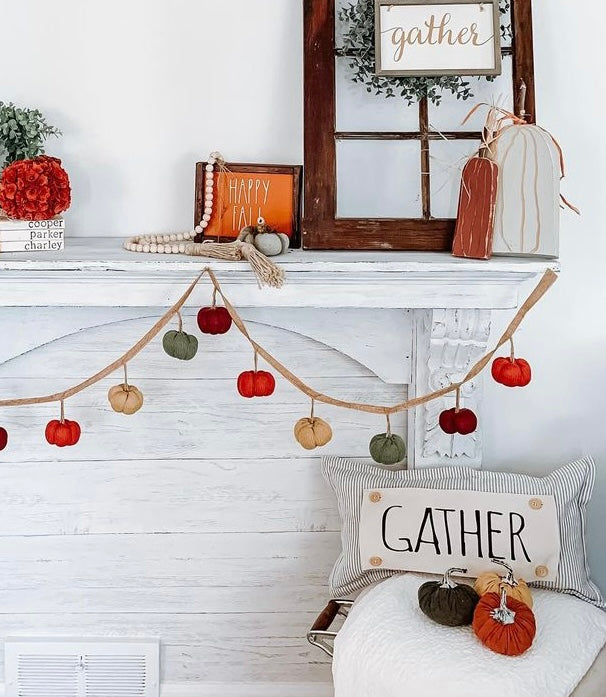 SEASONAL BUNDLE SET: Gray/White Ticking Stripes Pillow (comes with foam insert and these 4 panels in back pocket); Winter Spring Summer Fall Autumn: THANKFUL PUMPKINS, DEER, BUNNY HOP EASTER, HOME SWEET HIVE BEE