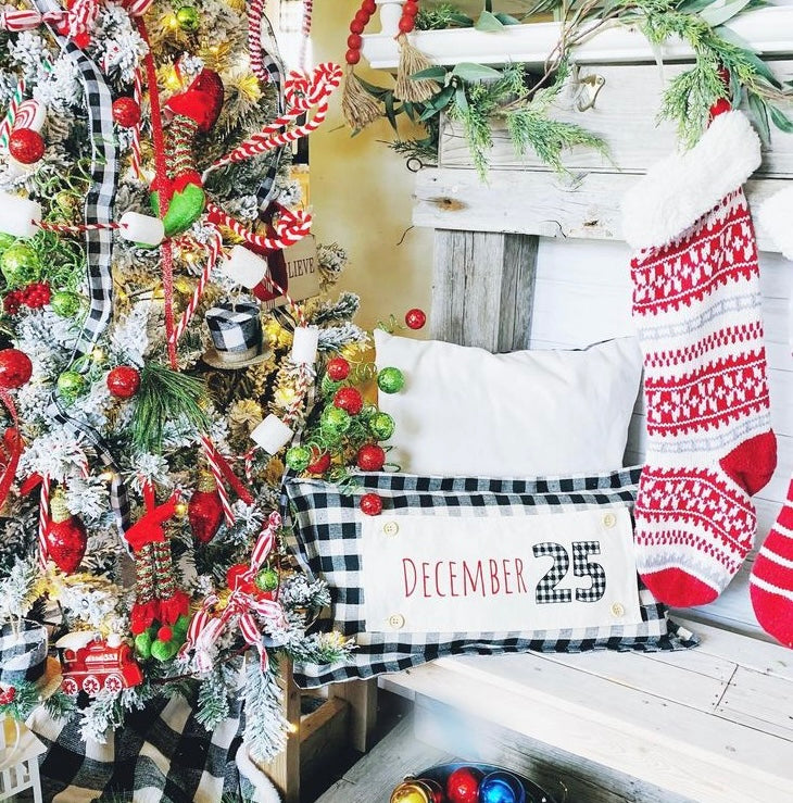 Pillow ONLY (with fluffy insert): Buffalo Check Gingham: BUFFALO CHECK PILLOW (with insert)