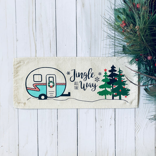 Holiday Panel: Vintage, Winter, Jingle All The Way, Caravans, Wreath, Home Sweet Home, Home For The Holidays; CHRISTMAS CAMPER