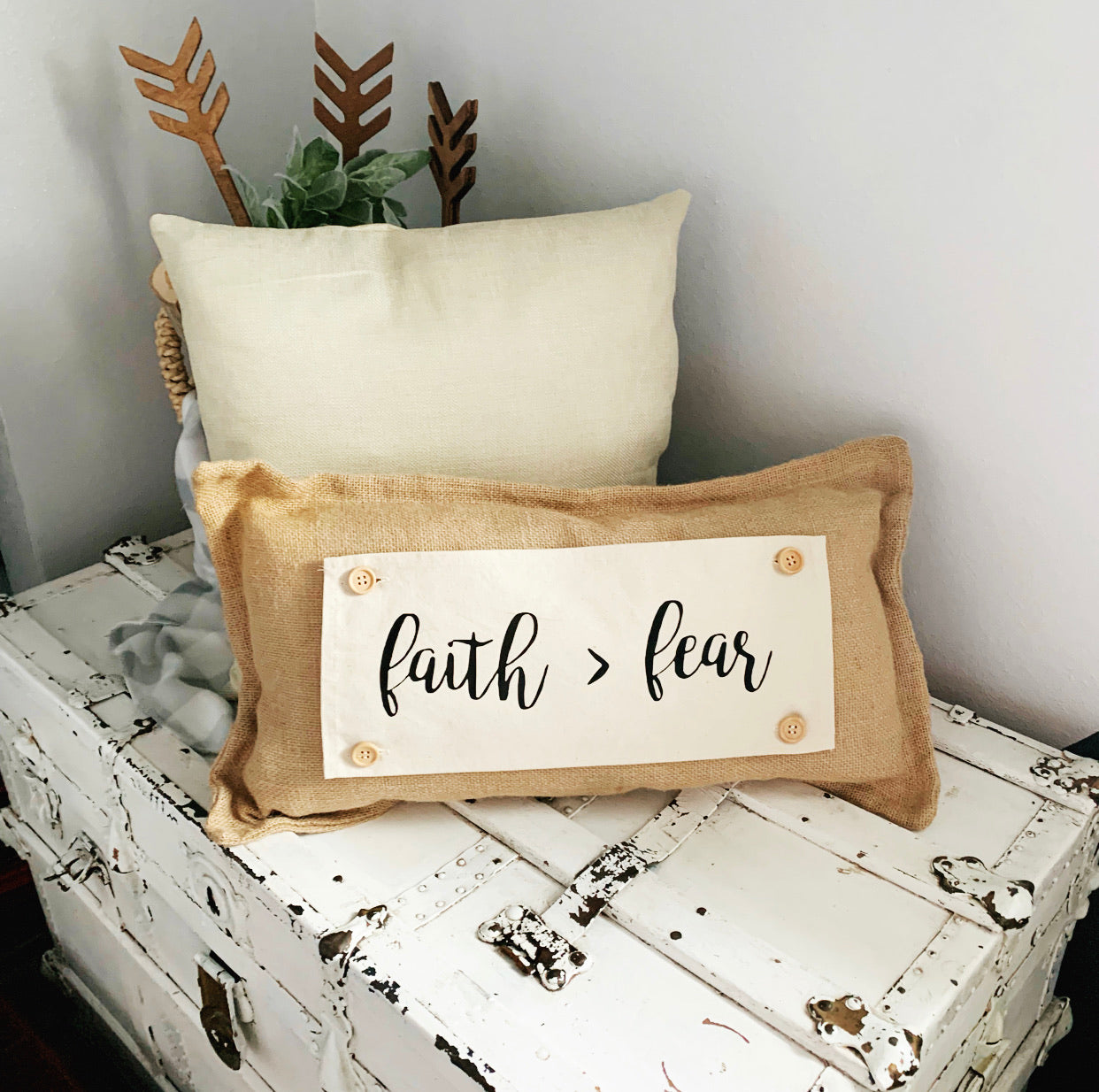 Neutral Panel: Winter Spring Fall Autumn; Jesus Scripture Religious Strength Positive FAITH OVER FEAR
