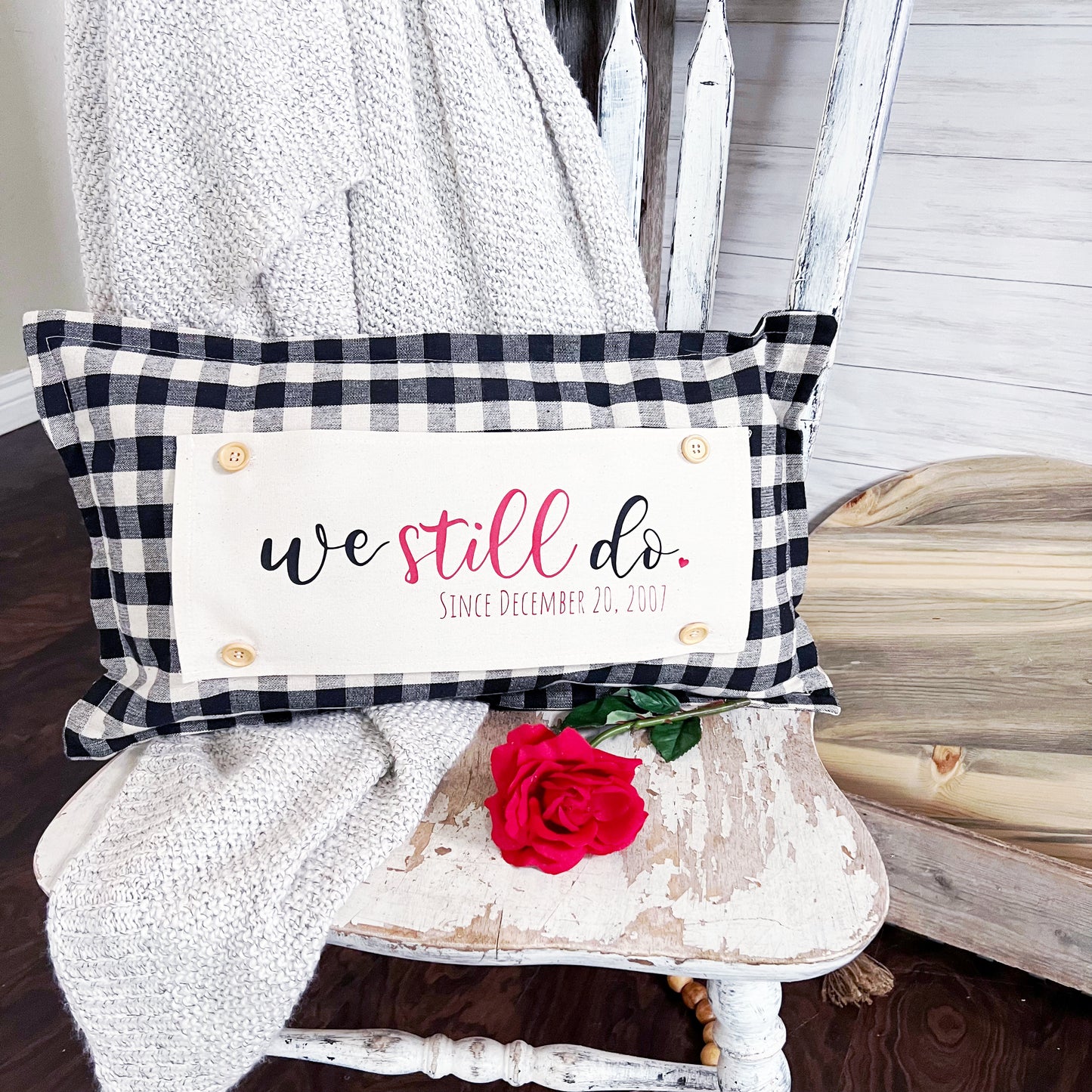 Custom Panel: Personalized Your Wedding Date Anniversary Monogram Valentines WE STILL DO DATE CUSTOM PANEL