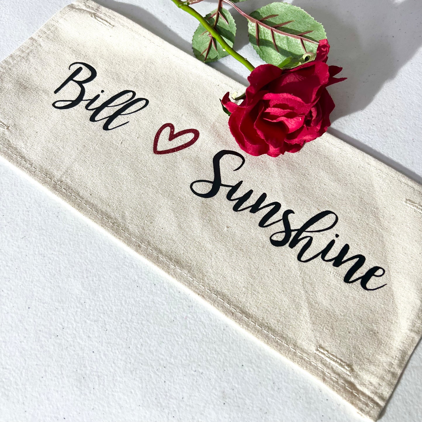 Glitter Custom Name Panel: Love Bling Glitz Pookie Valentine Wedding Anniversary - CUSTOM NAME OPEN RED HEART