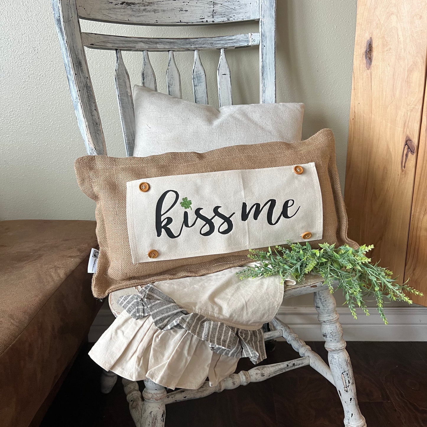 SEASONAL BUNDLE SET: Burlap Idaho Potato Farm Sack Bag Pillow (comes with insert and these 4 panels inside back pocket); Winter Spring Summer Fall Autumn: DEER, BUNNY HOP EASTER, HOME SWEET HIVE BEE, THANKFUL PUMPKINS,