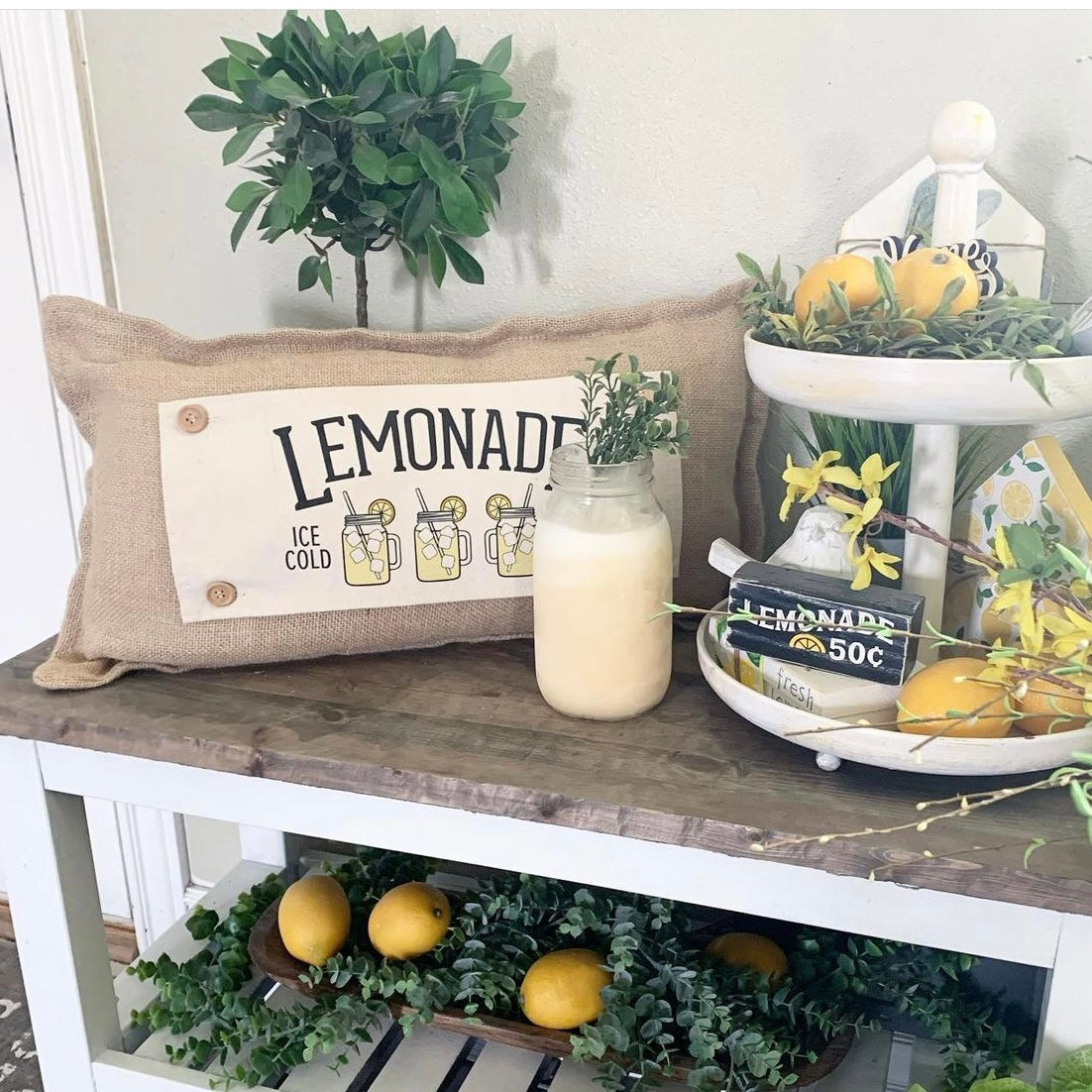 Pillow ONLY (with fluffy insert): Country Idaho Potato Sack Burlap: BURLAP PILLOW (with insert)