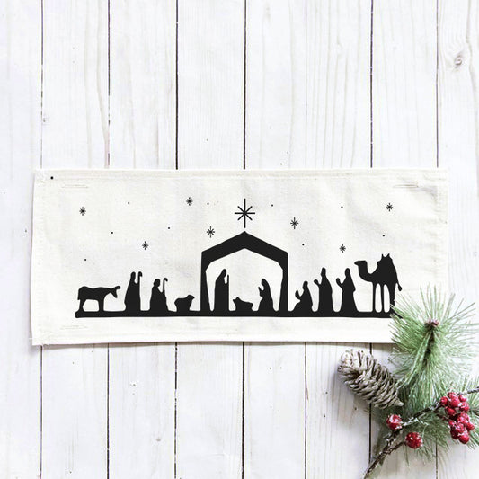 Holiday Panel: Winter, Christmas, Christ, Birth, Mary, Joseph, Wiseman, Camel, Shepards, Star, Light of the World, Peace, Joy, Hope; NATIVITY