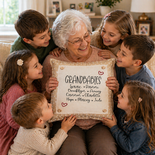 SQUARE PANEL ONLY: Custom Memory Panel: GrandBlessings  Family Name  Monogram Grandkids SQUARE CUSTOM PANEL