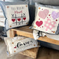 New! Valentines Bundle: One for Me & One for You  ONE TICKING SQUARE & ONE TICKING RECTANGLE PILLOW, BE MY VALENTINE & HEARTS PANELS