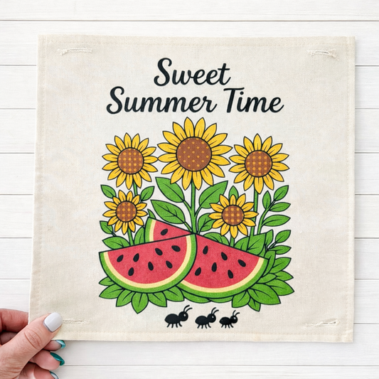 MISIFIT  PANEL ONLY: SQUARE Entry, Garden, Between Holidays, House Warming, Host, sunflowers, watermelon, Summer; SWEET SUMMER TIME