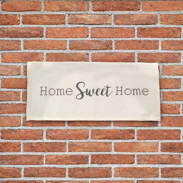 PANEL ONLY RECTANGLE Neutral Panel: Farmhouse Gray Between Holiday Inbetween Bench Bed Decor; HOME SWEET HOME