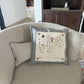 NEW! SQUARE BUNDLE SET: TICKING STRIPES PILLOW (comes with foam insert and these 3 panels in back pocket); Winter : SKI BENCH, HEARTS, PRESSED FLOWERS