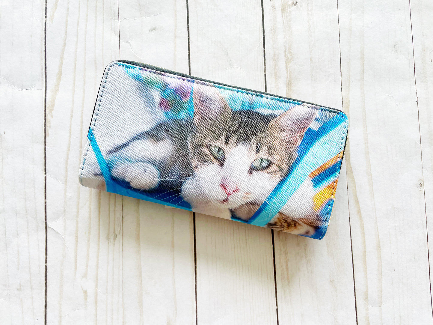 Kitty Cat Wallet: for Teen/College/Mom/Working Gal: KITTY IN BLUE