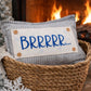 GLITTER PANEL ONLY:  RECTANGLE NEW!  Glitter Holiday Panel: Winter January Christmas Blue Brr Cold Snowflake Silver BRRR