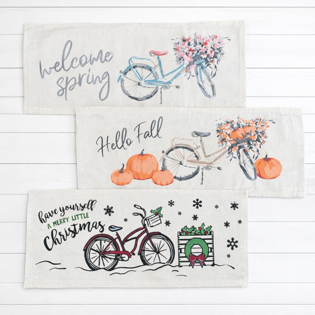 Bundle Deal: Vintage Bike Panels 3 pack) SAVE!!! SPRING, FALL, CHRISTMAS BIKES