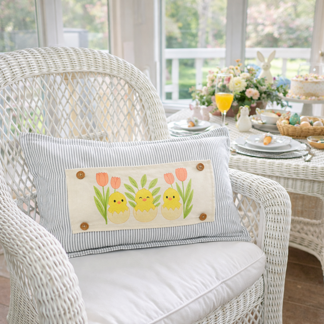 PANEL ONLY: RECTANGLE Spring, Easter bunny, Baby animals, Egg; EASTER EGGS HATCHED CHICKS