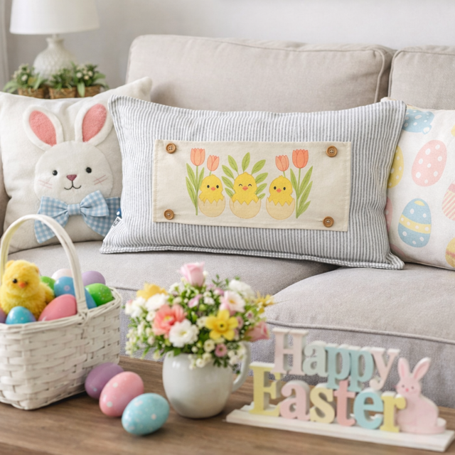 4 PANEL ONLY BUNDLE: RECTANGLE Easter Bundle Panels HE IS RISEN / QUILTED EGGS / CHICKS / CARROTS