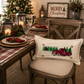 PANEL ONLY:  RECTANGLE Holiday Panel: Winter, Trees,  Father's Day Dad  Vintage; Christmas Red Buffalo PLAID TREE TRUCK