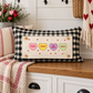 NEW! RECTANGLE WINTER BUNDLE:  3 seasons + BUFFALO CHECK REC. pillow: NATIVITY, 3 SNOWMEN, CONVERSATION HEARTS