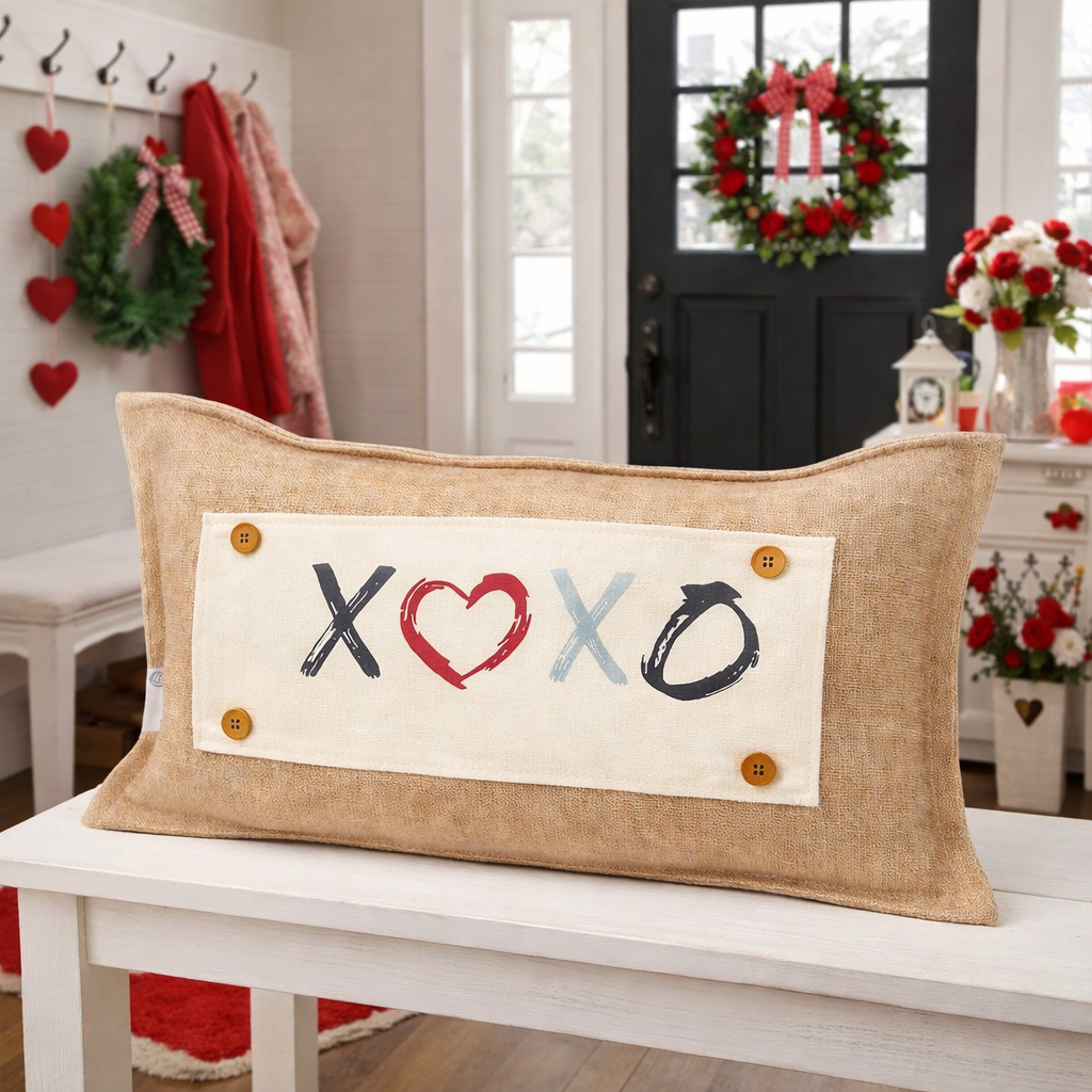 NEW! WINTER 26 Bundle:  3 seasons +BURLAP pillow: LUCKY, XOXO, DEER