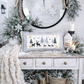 NEW! CUSTOM WINTER WEDDING BUNDLE 26:  3 seasons +BURLAP pillow + custom last name panel: LUCKY, XOXO, DEER, CUSTOM LAST NAME PANEL