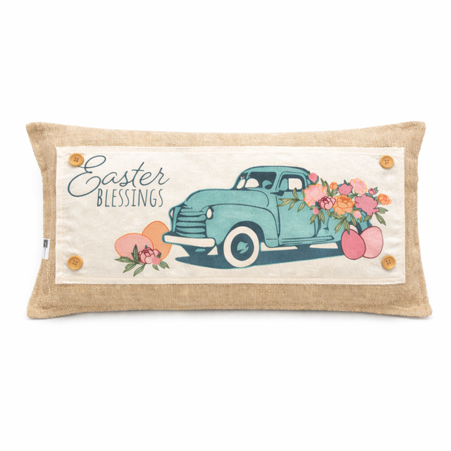 PANEL ONLY: RECTANGLE Spring, Summer, Floral, Eggs, Pastel, Blessings, Father's Day; EASTER VINTAGE TRUCK
