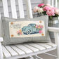 PILLOW ONLY (with fluffy insert): Galvinized Charcoal/Cream Farm Stripes: RECTANGLE CREAM/ DARK CHARCOALSTRIPES PILLOW (with insert)