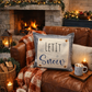 PANEL ONLY: 
SQUARE Glitter Seasonal Panel: Winter Blue Ice Sparkle Twinkle Bling Glitz Confetti Christmas; LET IT SNOW