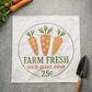 PANEL ONLY: SQUARE Spring, Summer, Harvest Veggies, Bunny Food, Garden; FARM FRESH CARROTS